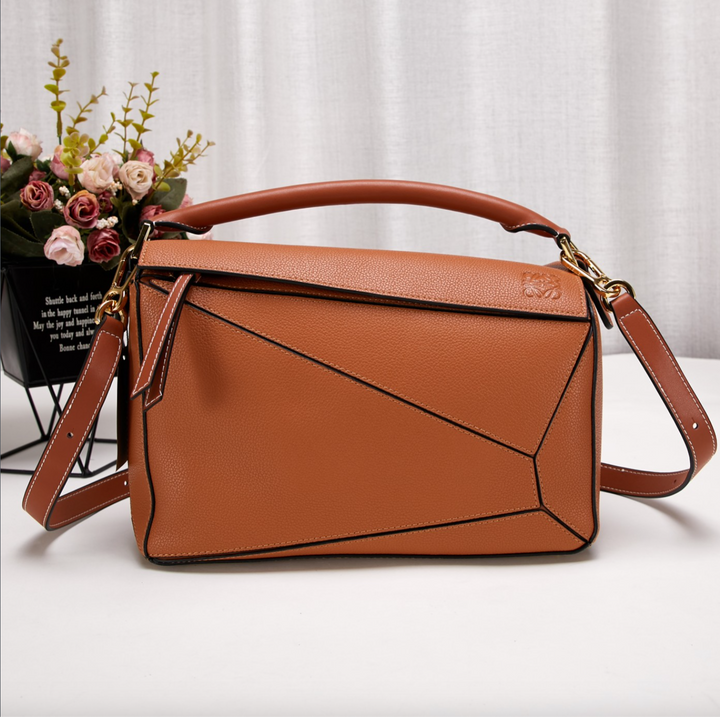 Sac de plage rectangulaire en cuir vegan – Durable et élégant