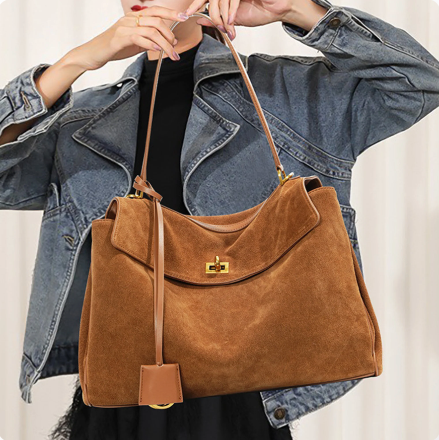 Sac fourre-tout en cuir vegan luxueux