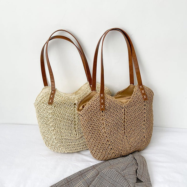 Sac fourre-tout en cuir vegan – Grand sac à épaule minimaliste