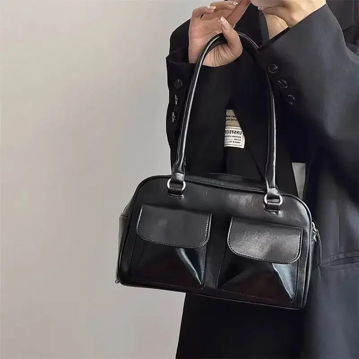 Sac de plage vintage en cuir vegan