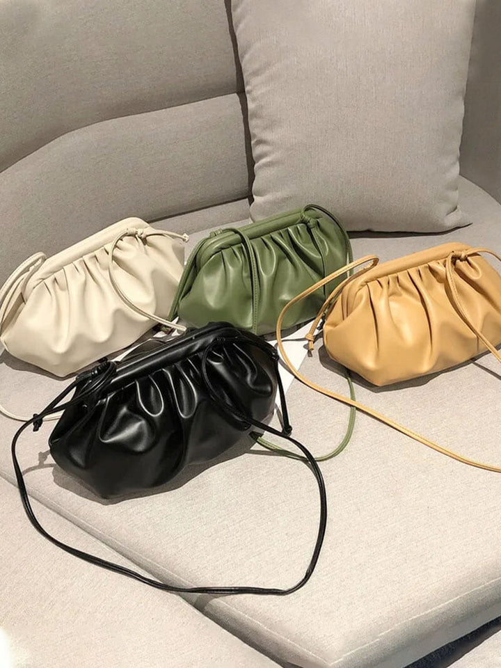 Sac bandoulière pour femmes en cuir vegan – Élégant sac dumpling