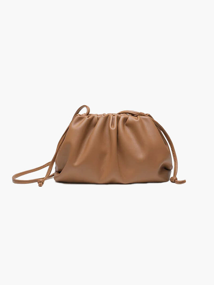 Sac bandoulière pour femmes en cuir vegan – Élégant sac dumpling