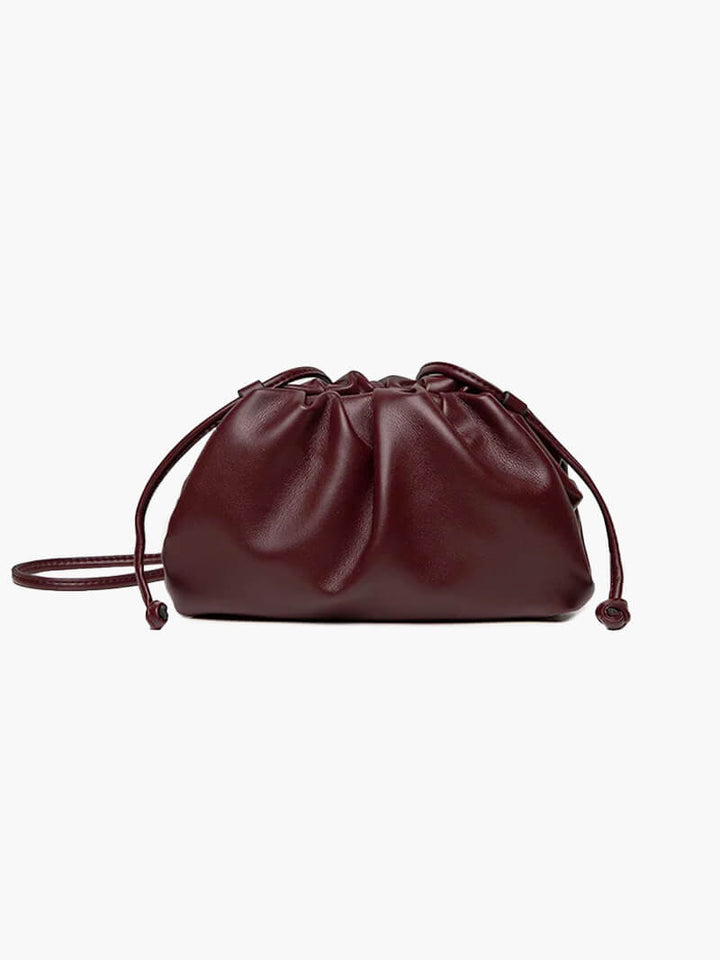 Sac bandoulière pour femmes en cuir vegan – Élégant sac dumpling