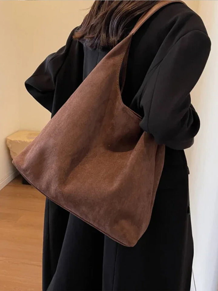 Élégante sac en daim vegan – Grand sac à bandoulière