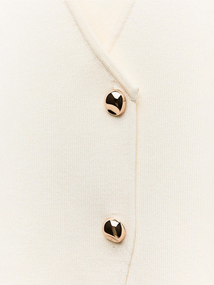 Vest top with V-neck – soft stretch, Stockholm chic