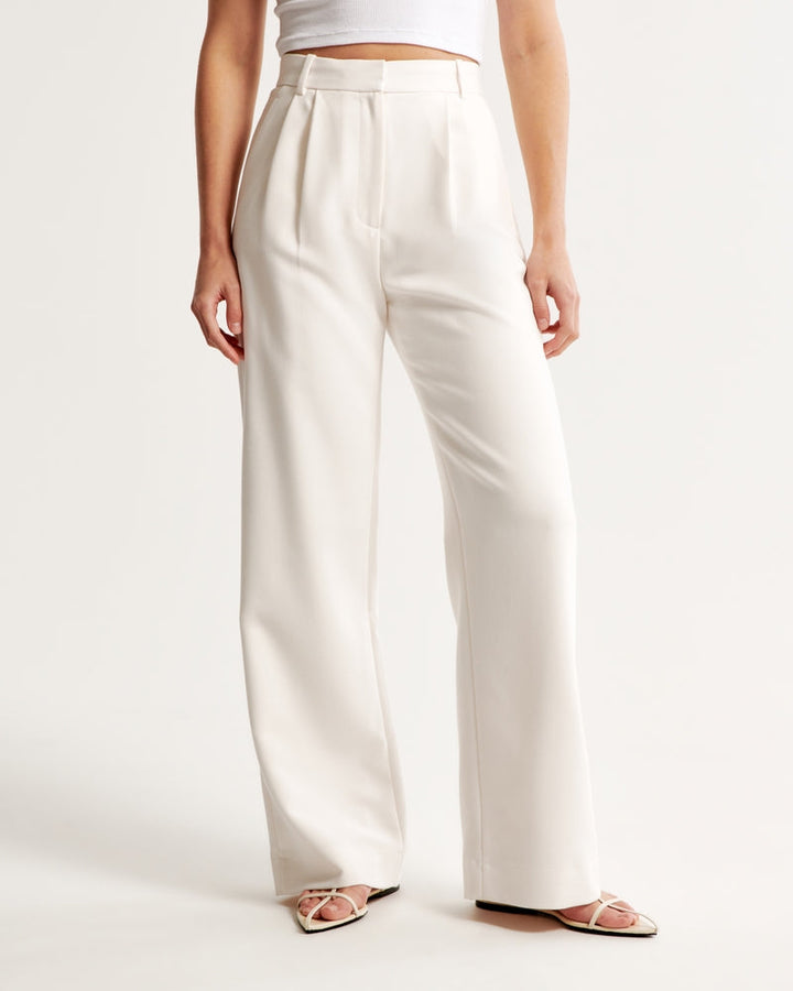 Women's fabric pants elegant cut comfortable