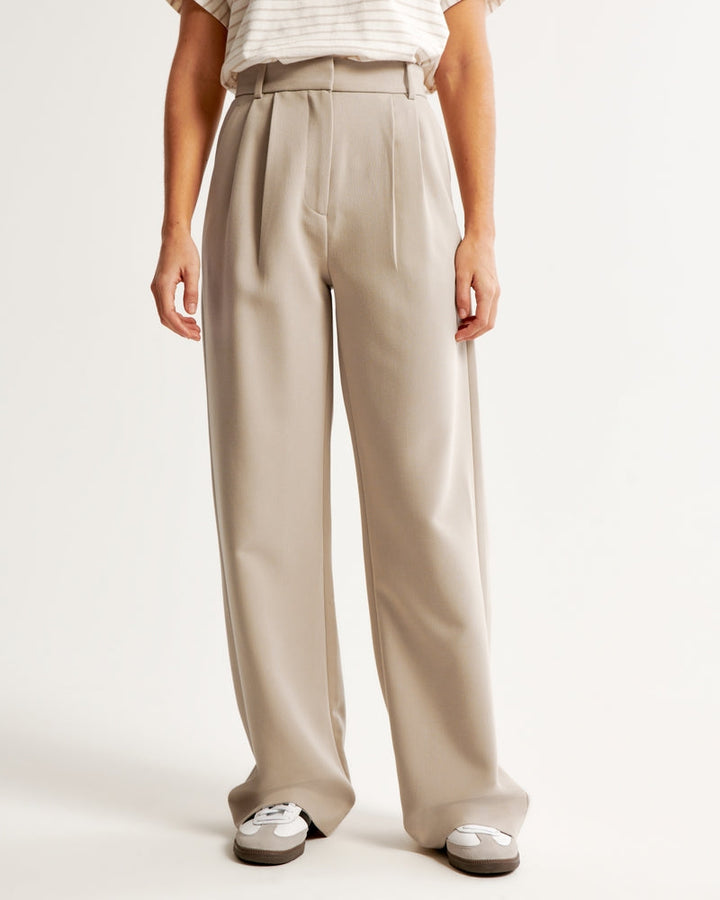 Women's fabric pants elegant cut comfortable