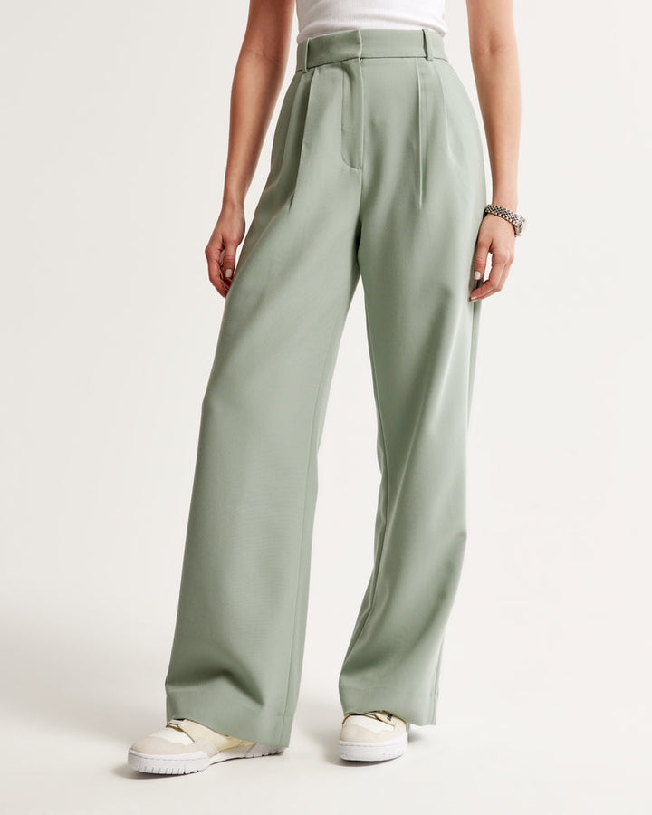 Women's fabric pants elegant cut comfortable