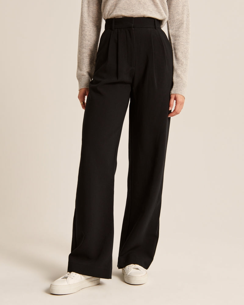 Women's fabric pants elegant cut comfortable