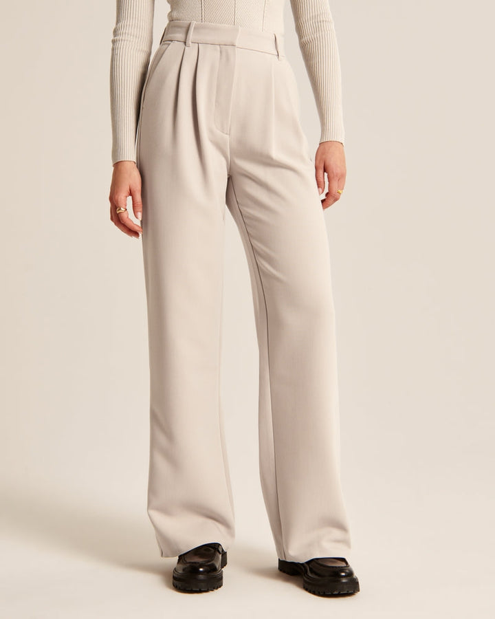 Women's fabric pants elegant cut comfortable