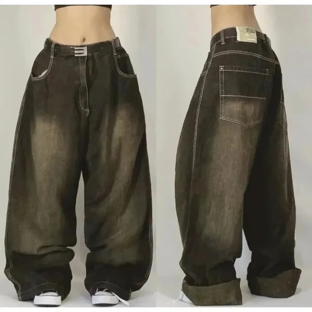 Women's Jeans – Cotton – Baggy Streetwear Style – Loose Fit