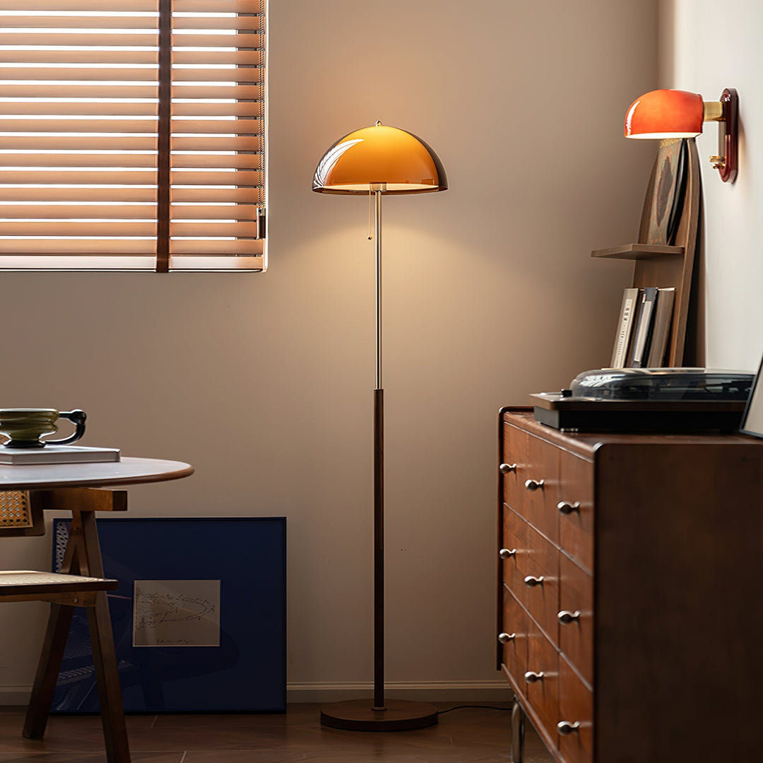Tavino Stehlampe Holz – Retro-Design Stehleuchte für Wohnzimmer, Ideal für LED-Lampen 1
