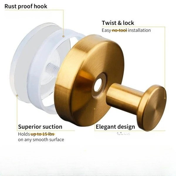 Twist-Lock Saugnapf-Wandhaken Set – 2 Praktische Haken Für Ihre Organisation 5