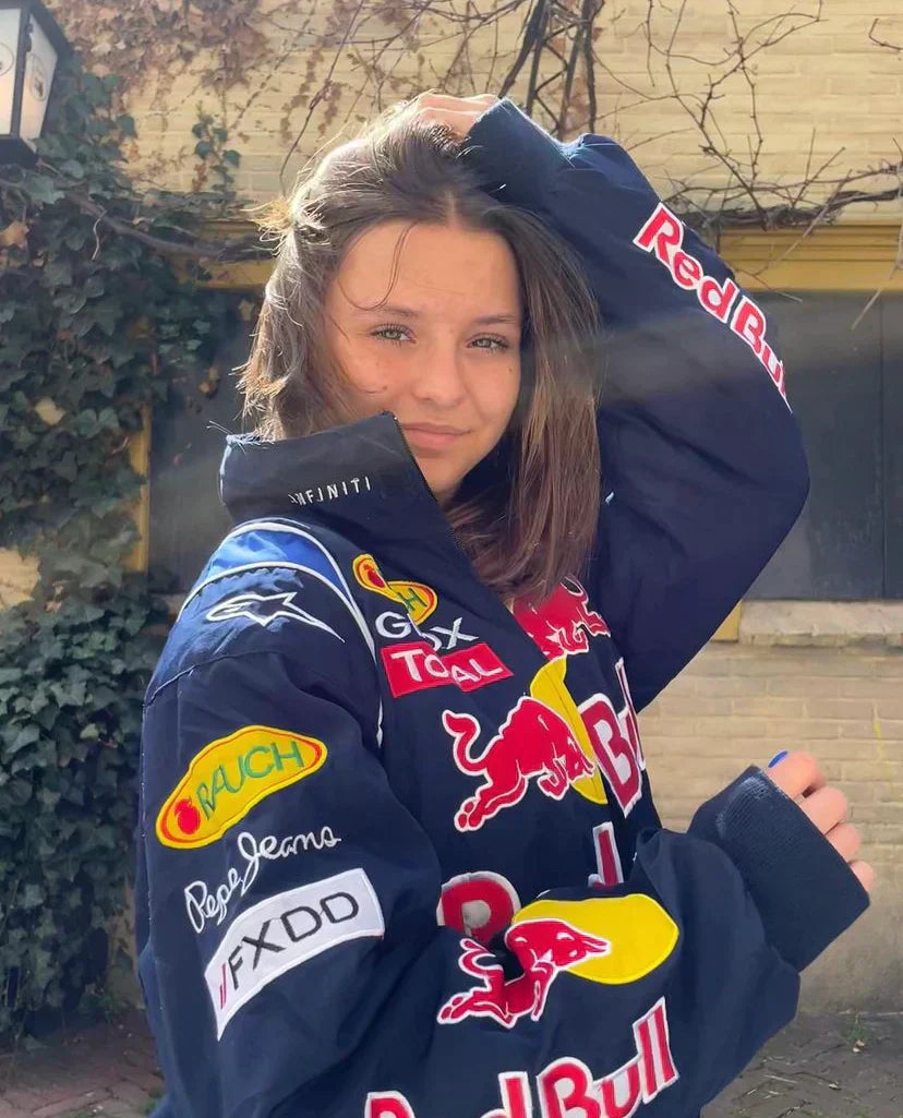 Unisex racing jacket high-quality materials retro style