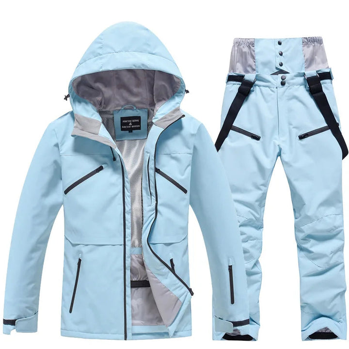 Unisex Skianzug Set aus Hochwertigen Wetterfesten Stoffen Sportlich