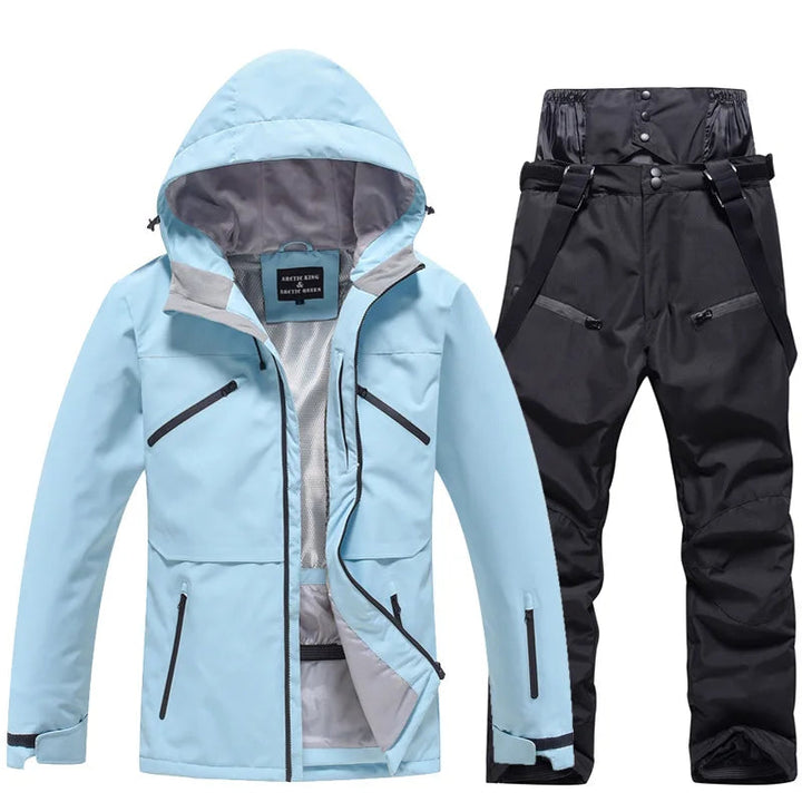 Unisex Skianzug Set aus Hochwertigen Wetterfesten Stoffen Sportlich