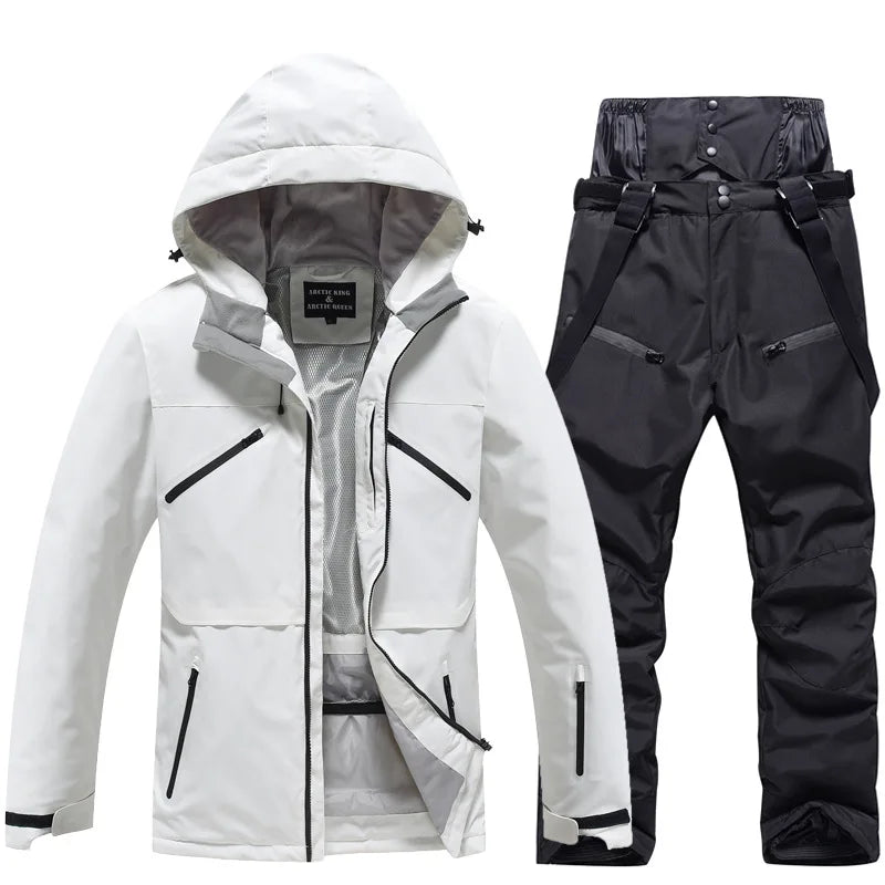 Unisex Skianzug Set aus Hochwertigen Wetterfesten Stoffen Sportlich