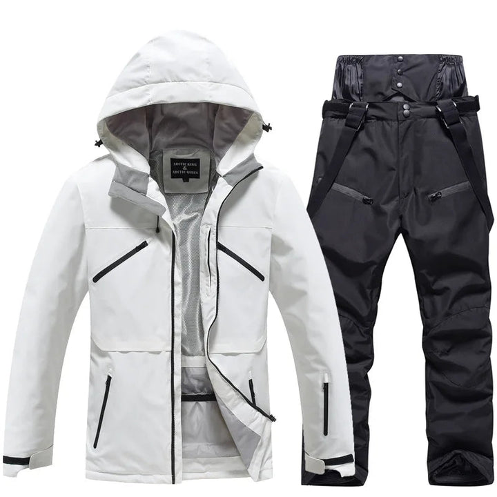 Unisex Skianzug Set aus Hochwertigen Wetterfesten Stoffen Sportlich