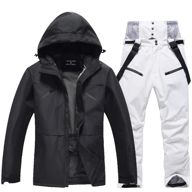 Unisex Skianzug Set aus Hochwertigen Wetterfesten Stoffen Sportlich