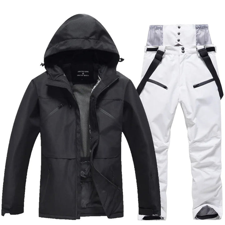 Unisex Skianzug Set aus Hochwertigen Wetterfesten Stoffen Sportlich