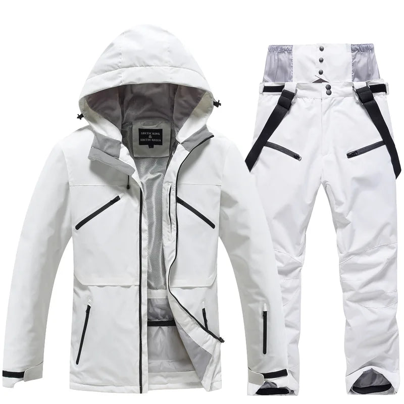 Unisex Skianzug Set aus Hochwertigen Wetterfesten Stoffen Sportlich