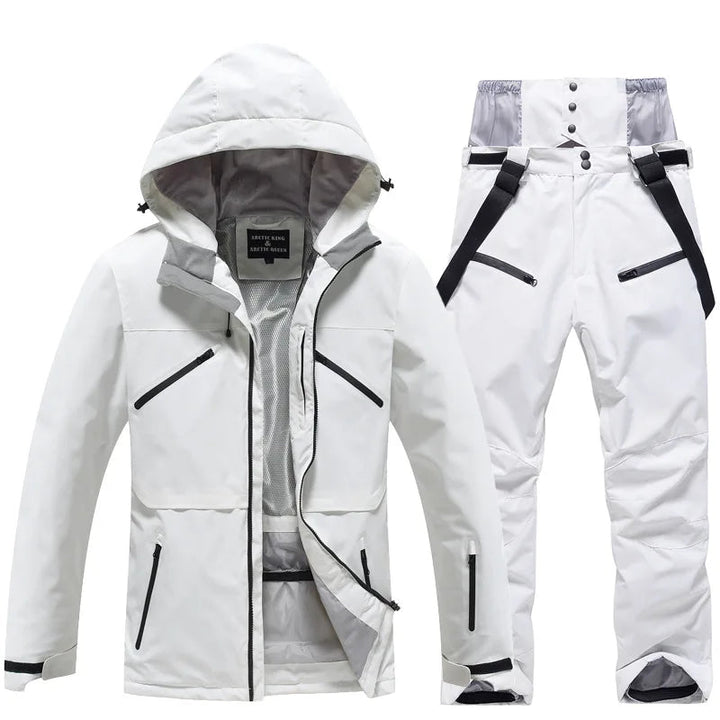 Unisex Skianzug Set aus Hochwertigen Wetterfesten Stoffen Sportlich