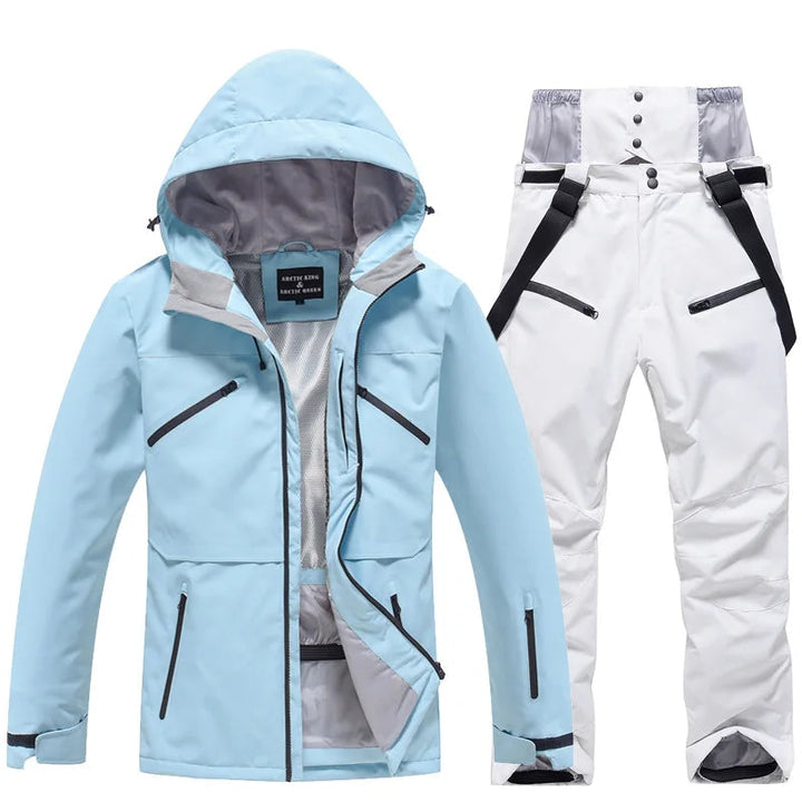 Unisex Skianzug Set aus Hochwertigen Wetterfesten Stoffen Sportlich