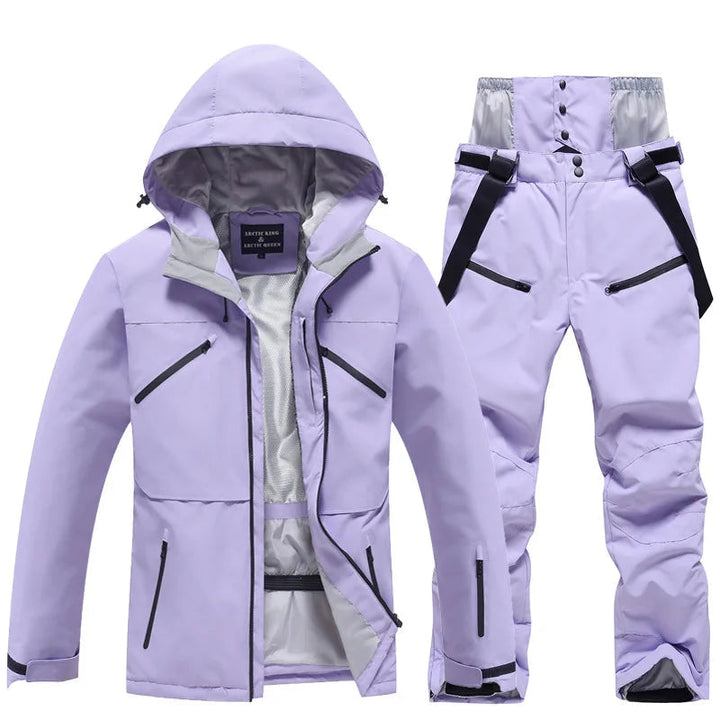 Unisex Skianzug Set aus Hochwertigen Wetterfesten Stoffen Sportlich