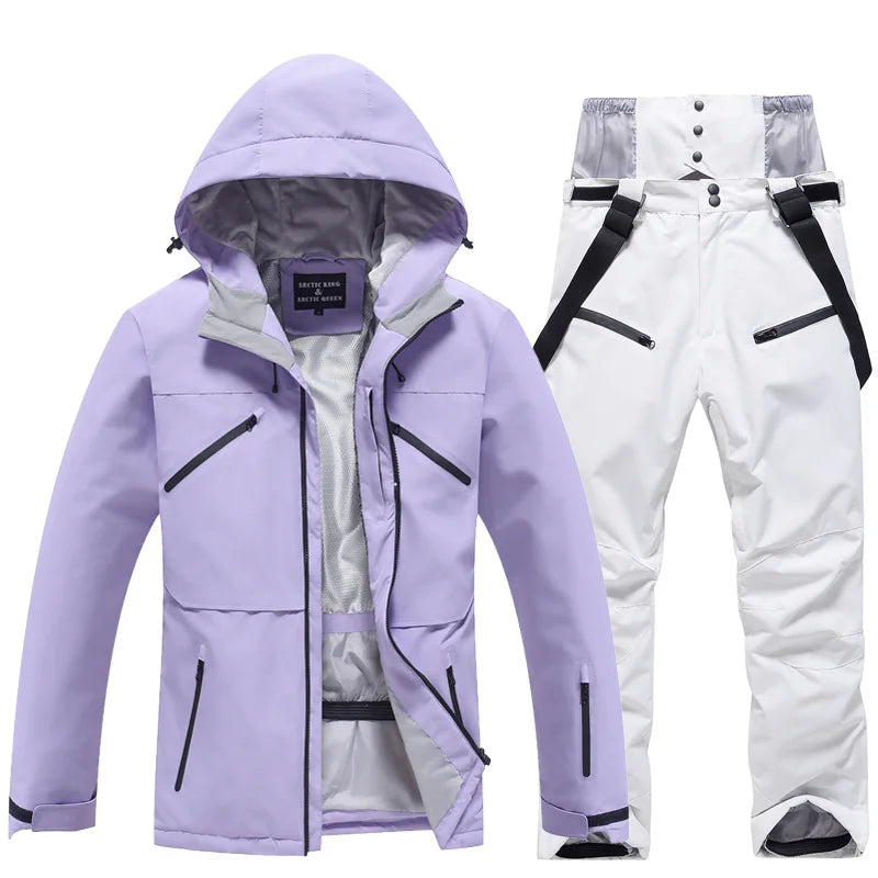 Unisex Skianzug Set aus Hochwertigen Wetterfesten Stoffen Sportlich