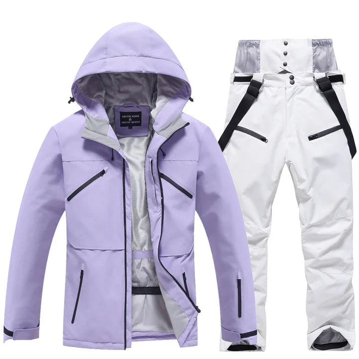 Unisex Skianzug Set aus Hochwertigen Wetterfesten Stoffen Sportlich