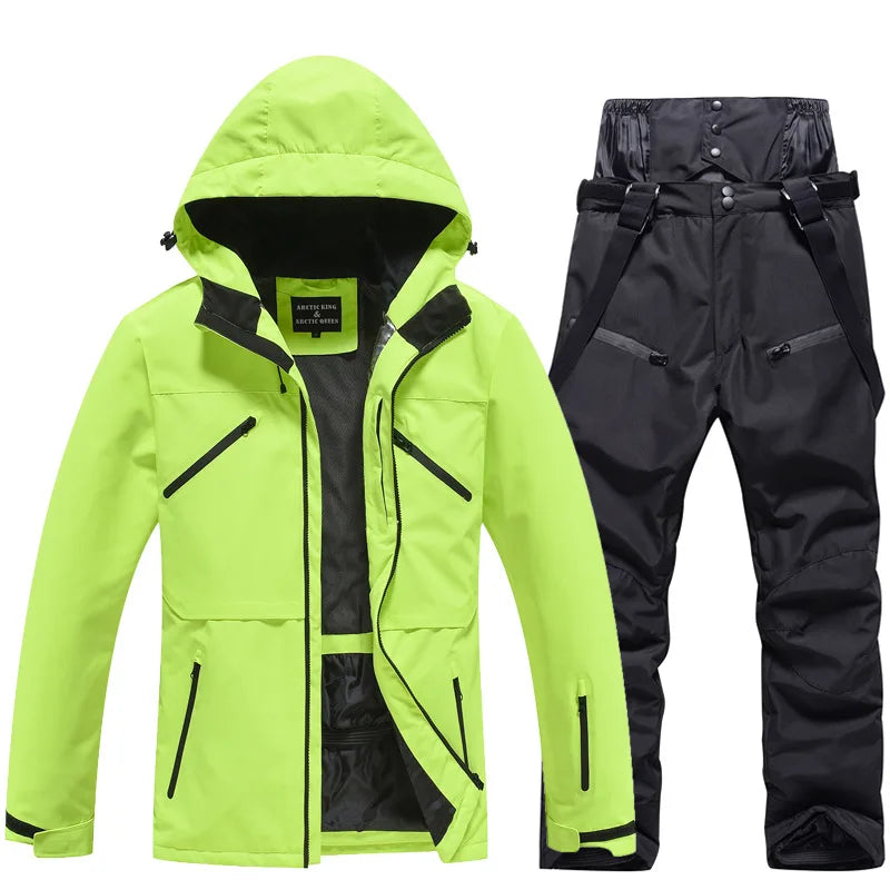 Unisex Skianzug Set aus Hochwertigen Wetterfesten Stoffen Sportlich