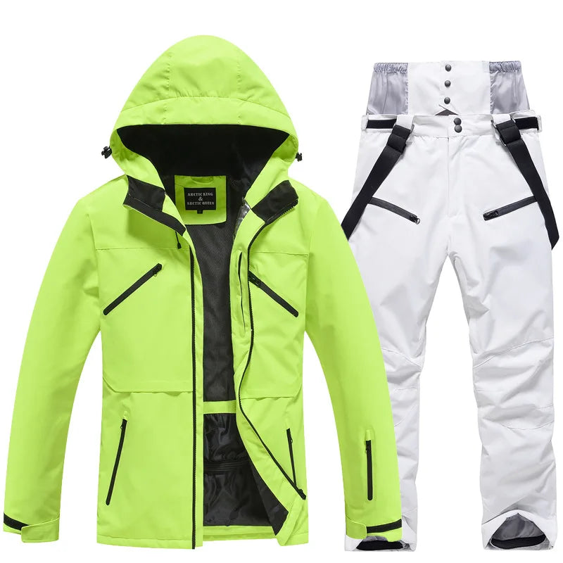 Unisex Skianzug Set aus Hochwertigen Wetterfesten Stoffen Sportlich