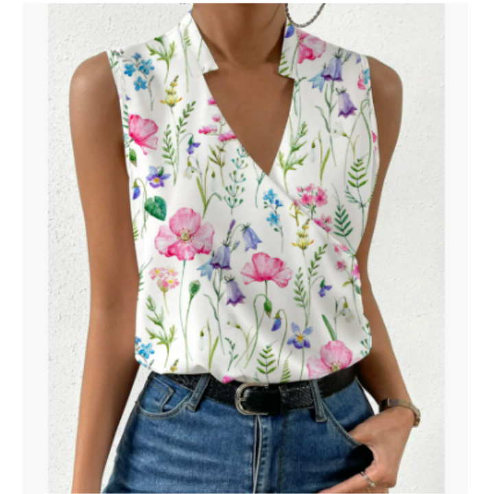 Women's summer top V-neck – Light casual shirt