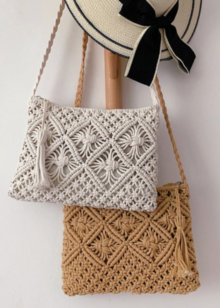 Boho Schultertasche Damen – Handgewebt, Sommerlich & Verstellbar