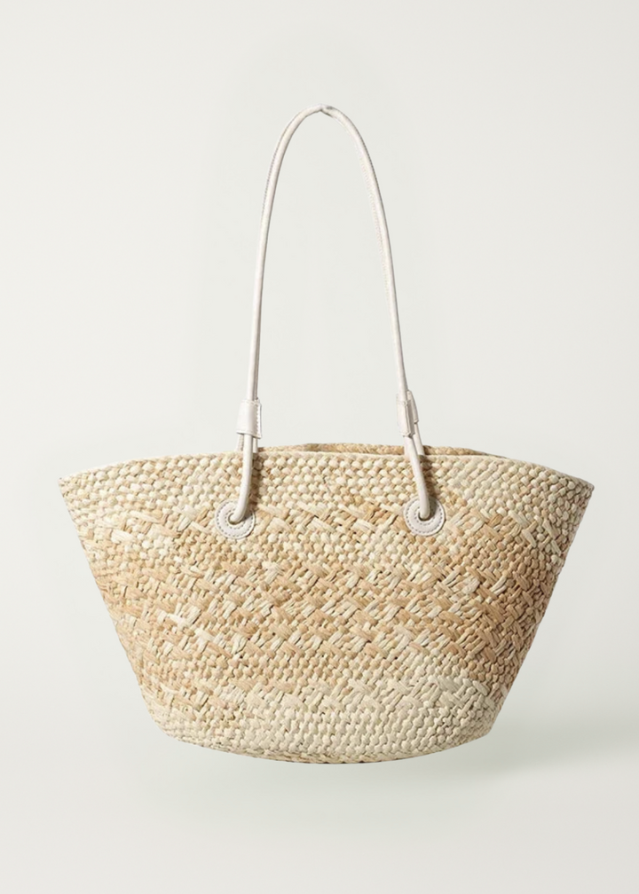 Französische Luxus Strandtasche Damen – Handgefertigte Raffia Sommertasche