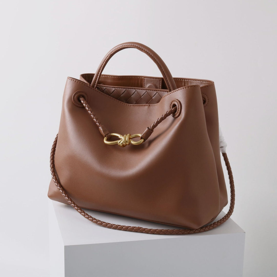 Sac fourre-tout en cuir vegan luxueux – Grande sac à main avec fermeture magnétique