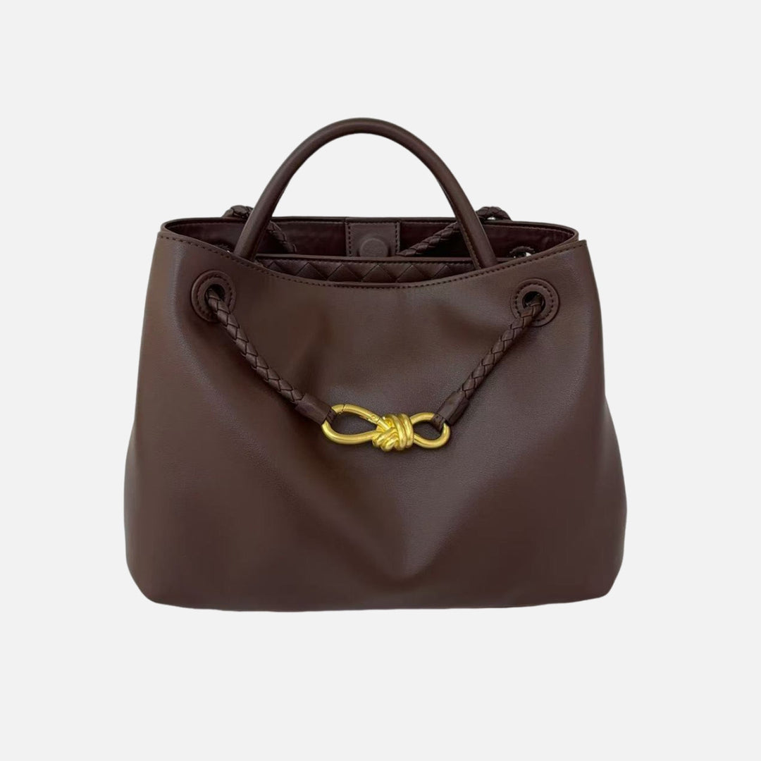 Sac fourre-tout en cuir vegan luxueux – Grande sac à main avec fermeture magnétique