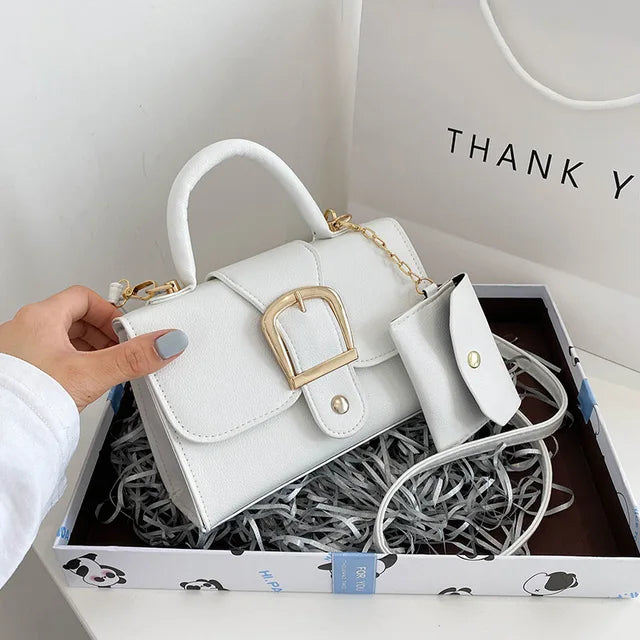 Élégante sac à main pour femmes avec boucle – Sac à épaule en cuir vegan