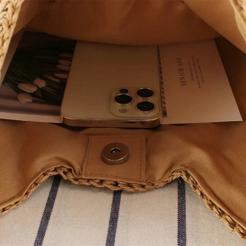 Grand sac de plage pour femmes – Cuir vegan, imperméable et résistant au sable