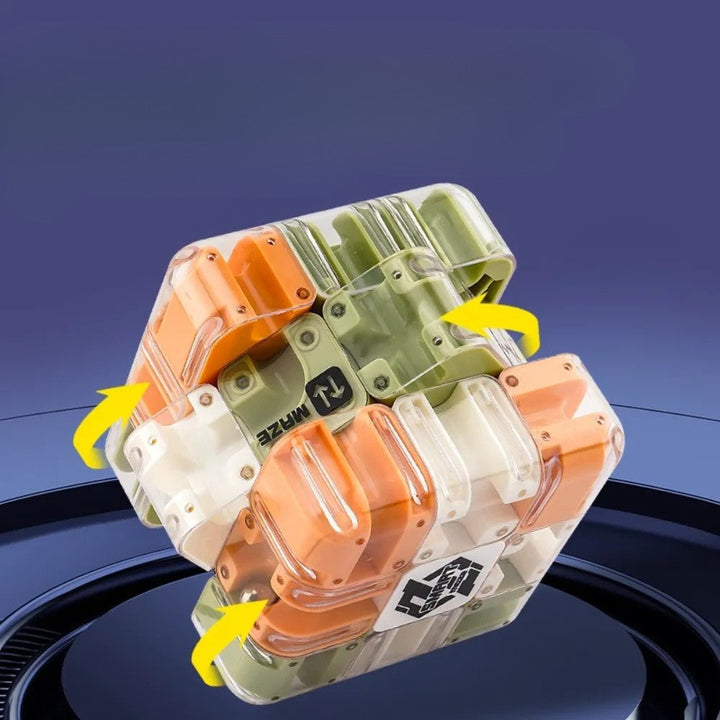 Würfelpuzzle – Kompakter Labyrinthwürfel Für Konzentration Und Stressabbau, 8,3 Cm, ABS 2