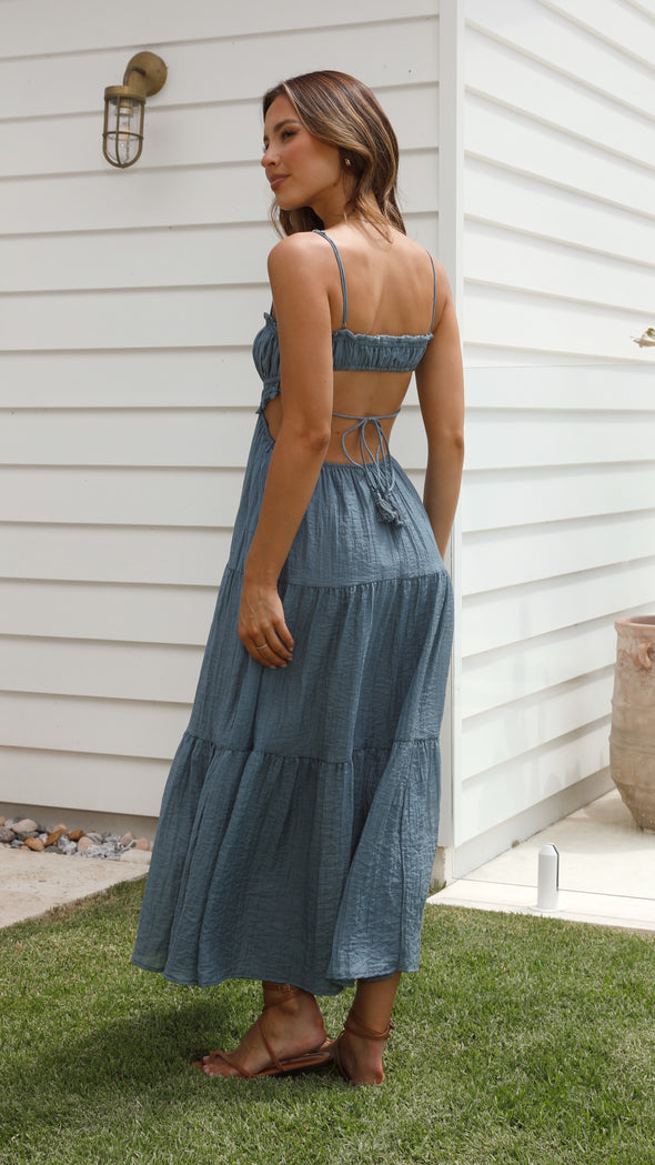 Women's summer dress made of viscose with V-neck and airy fit