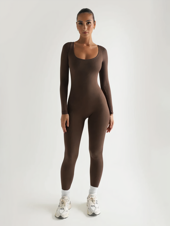 Long-sleeve Yoga Jumpsuit Women – Figure-hugging & Breathable