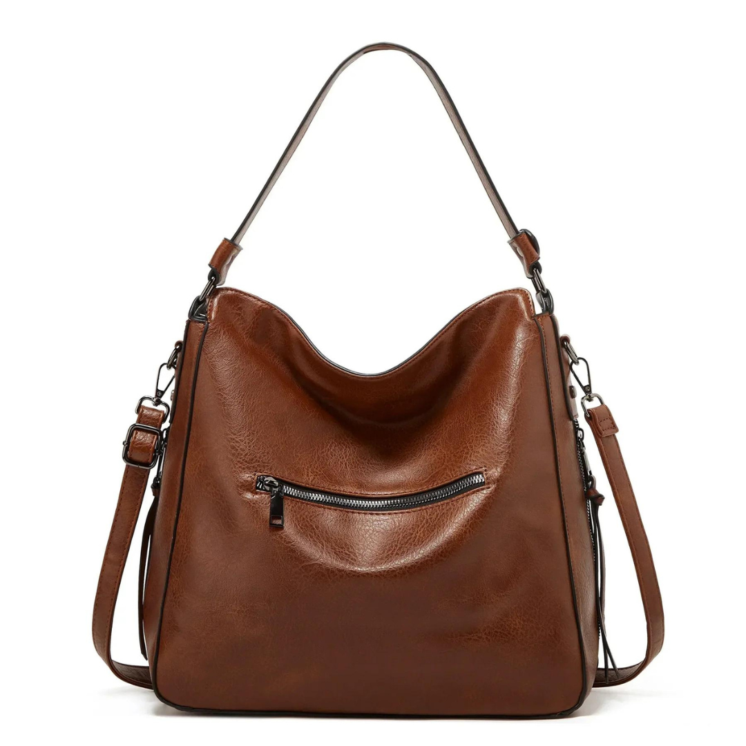 Sac à bandoulière pour femmes en cuir vegan – Élégant sac à épaule grand