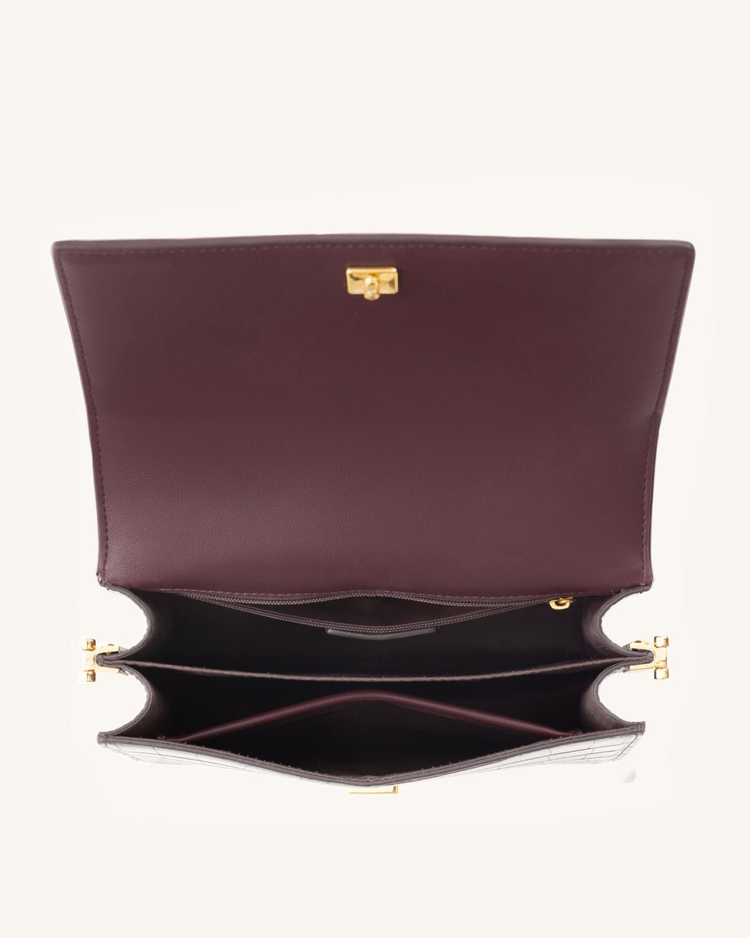 Mini Flap Crossbody - Brun Croco
