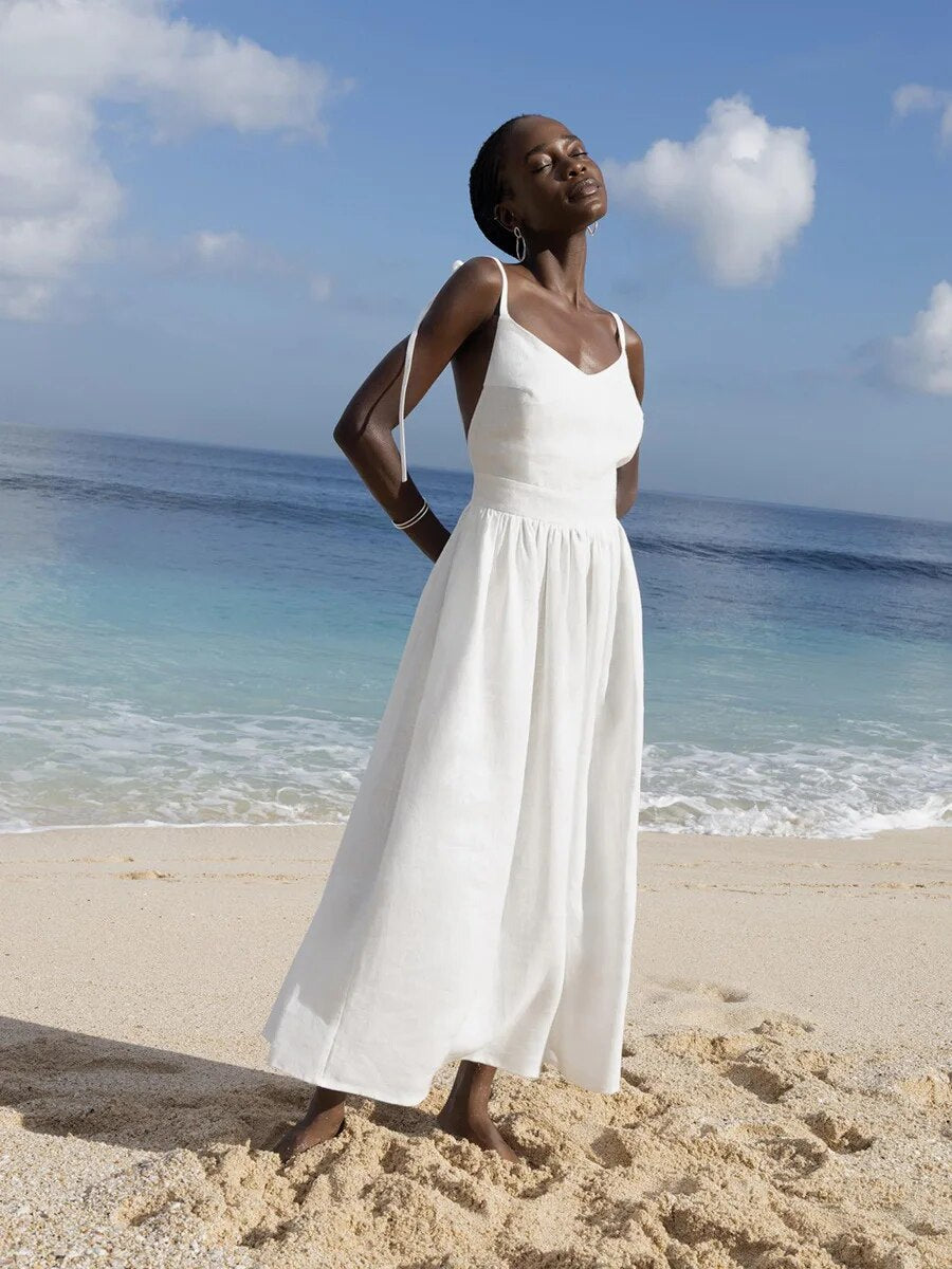 Linen Boho Maxi Dress | Beach Dress, Summer Dress