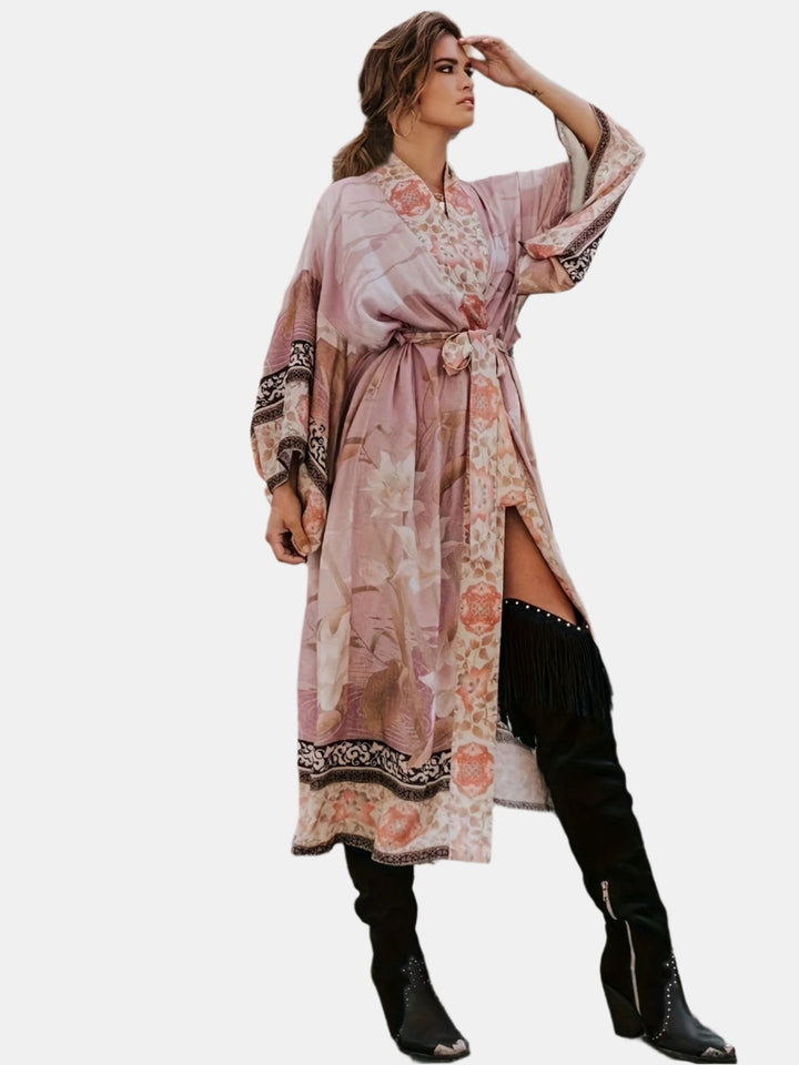 Damen Kimono mit Blumenmuster – Leichter Sommer-Kimono