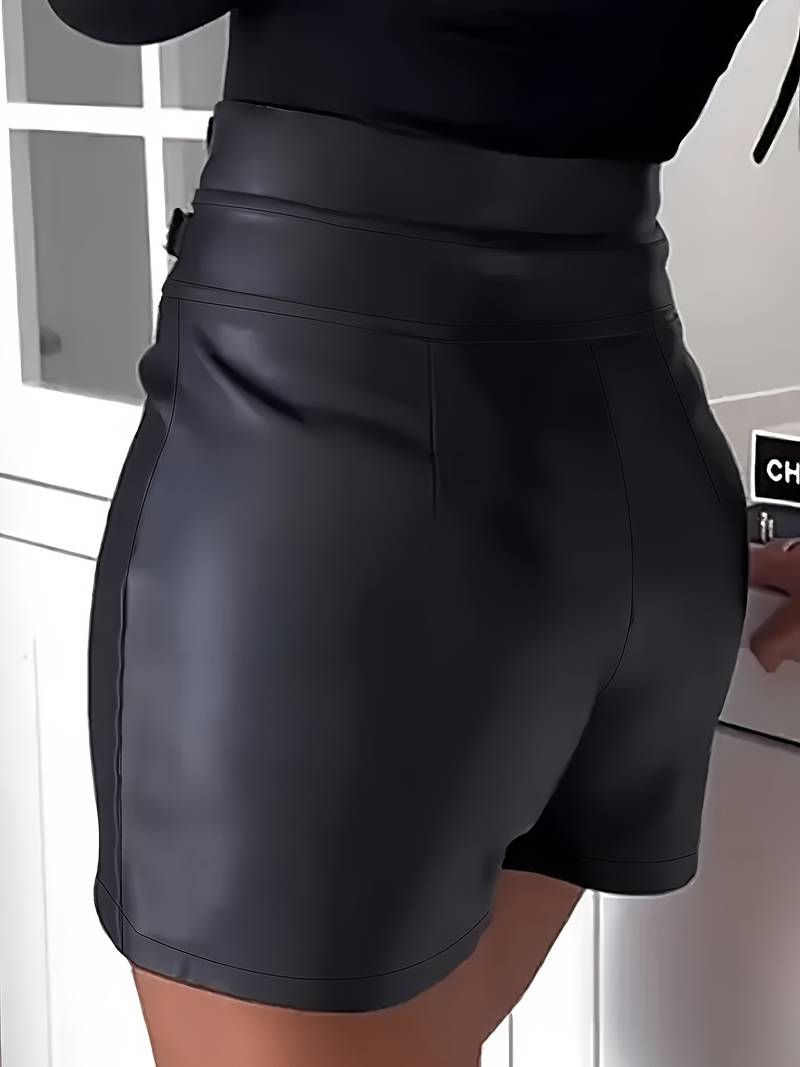 Shorts taille haute en Nappa premium végan – Look été & festival