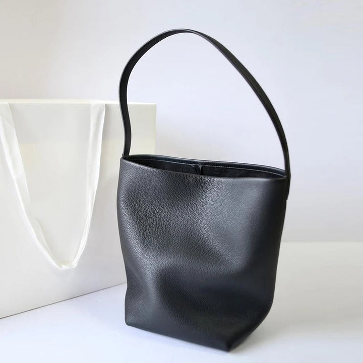 Grande sac de plage en cuir vegan – Marron, robuste et stylé