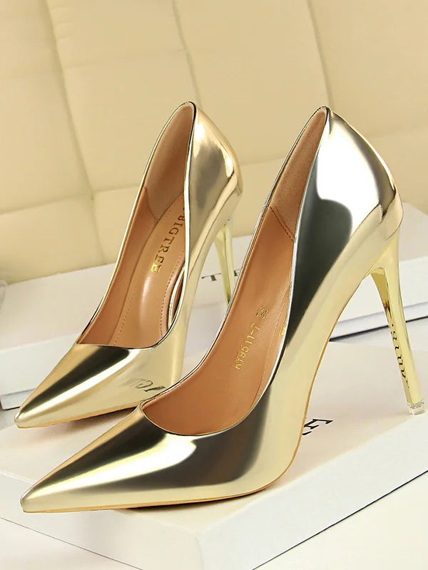 Elegante Damen Stiletto Pumps in veganem Kunstleder