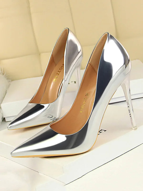 Elegante Damen Stiletto Pumps in veganem Kunstleder